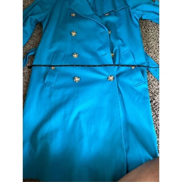 Perry ELLIS portfolio, aqua  Blue floral lining jacket so much detail 12P - Picture 8 of 12